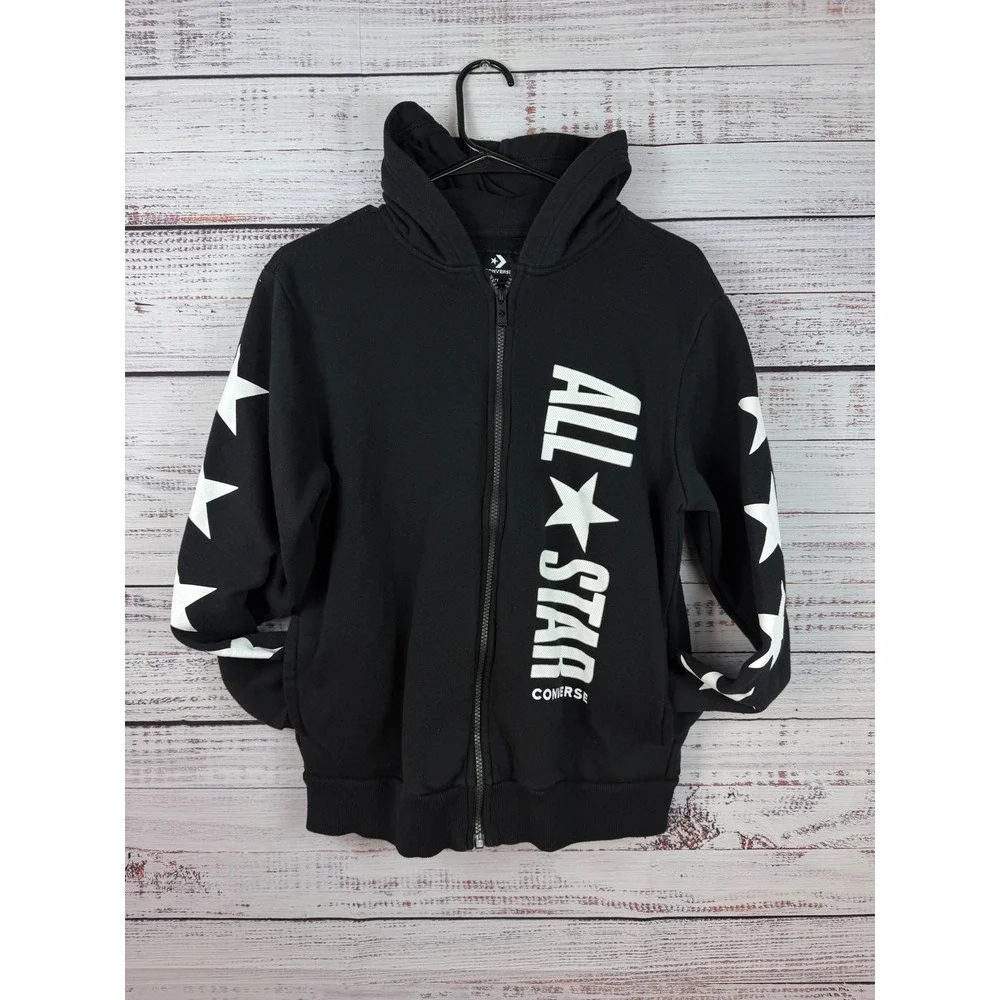 Converse All Star Graphic Zip-Up Hoodie Youth XL Black